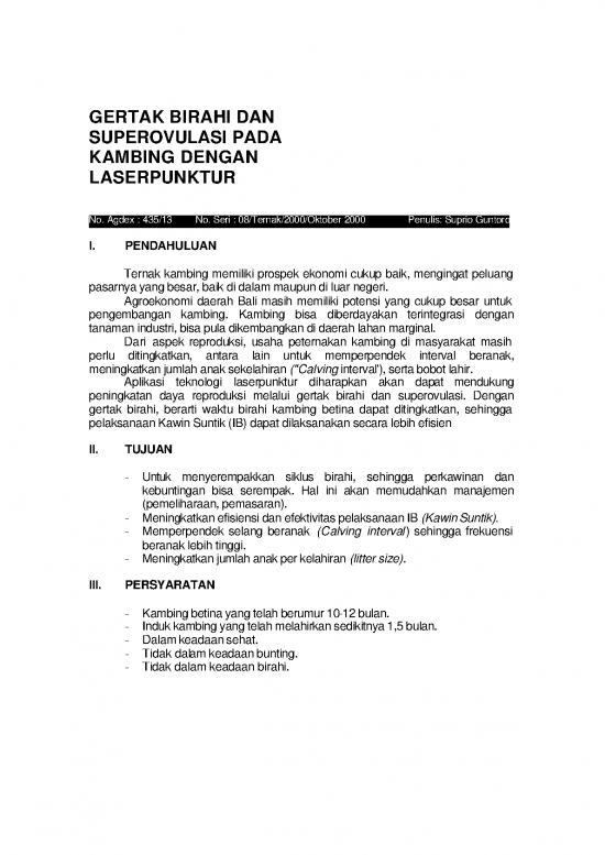 picture Presentasi Usaha 8811 | Gertak Birahi Dan Superovulasi Pada Kambing Dengan Laserpunktur | Akupunktur